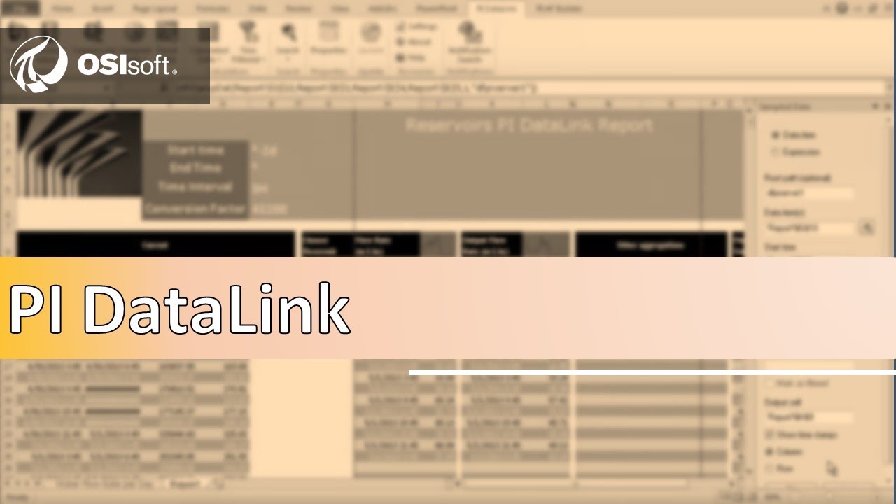 add pi datalink to excel
